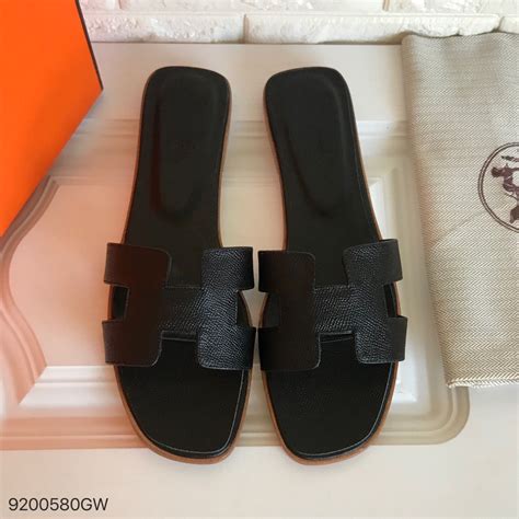 black hermes sandals|hermes slippers women black.